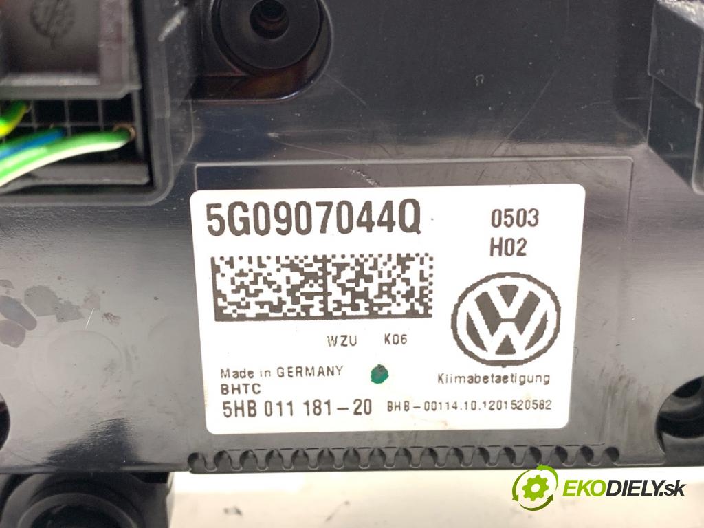 VW GOLF VII liftback 2012 77 kW 1.6 TDI 1598 Panel ovládania kúrenia 5G0907044Q (Prepínacie páčky pod volantom)