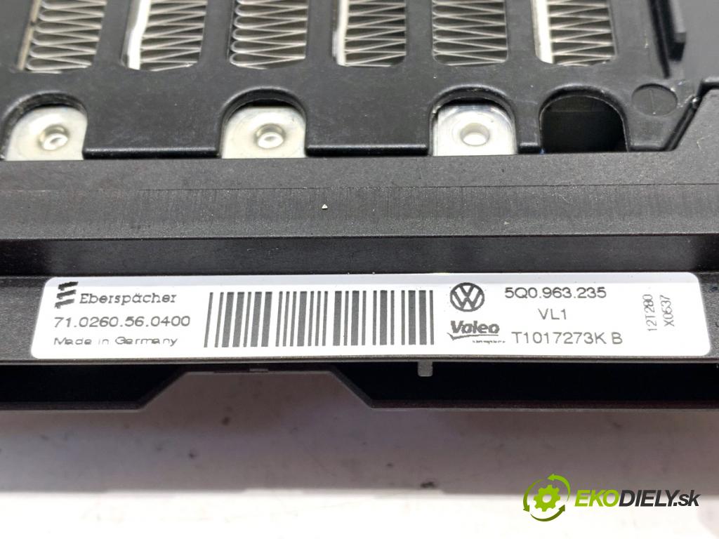 VW GOLF VII liftback 2012 77 kW 1.6 TDI 1598 Výhrevné teleso, radiátor kúrenia elektrická 5Q0963235 (Radiátor kúrenia)