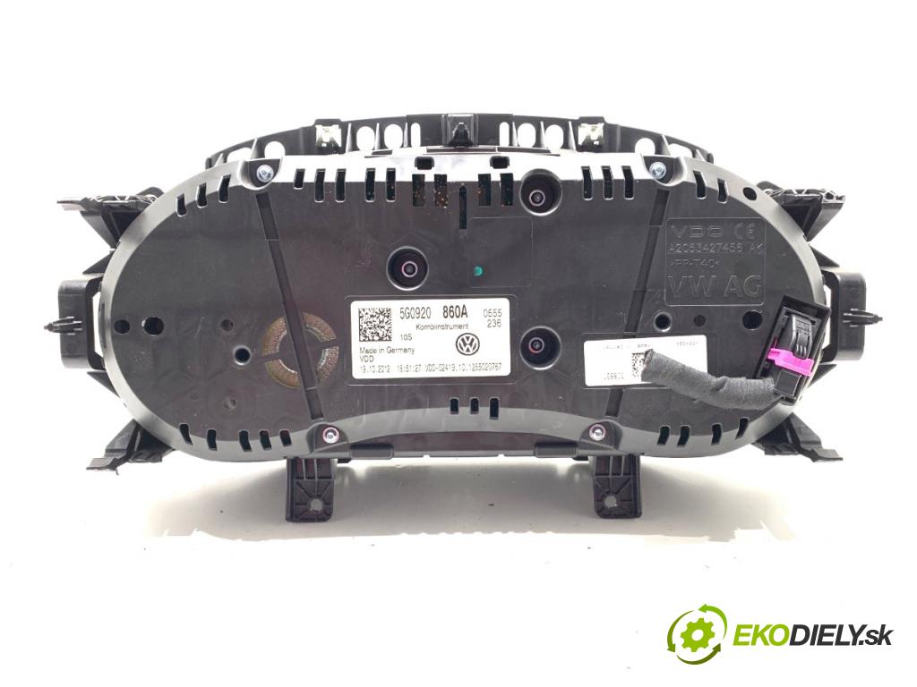 VW GOLF VII liftback 2012 77 kW 1.6 TDI 1598 Prístrojovka 5G0920860A (Prístrojová doska)