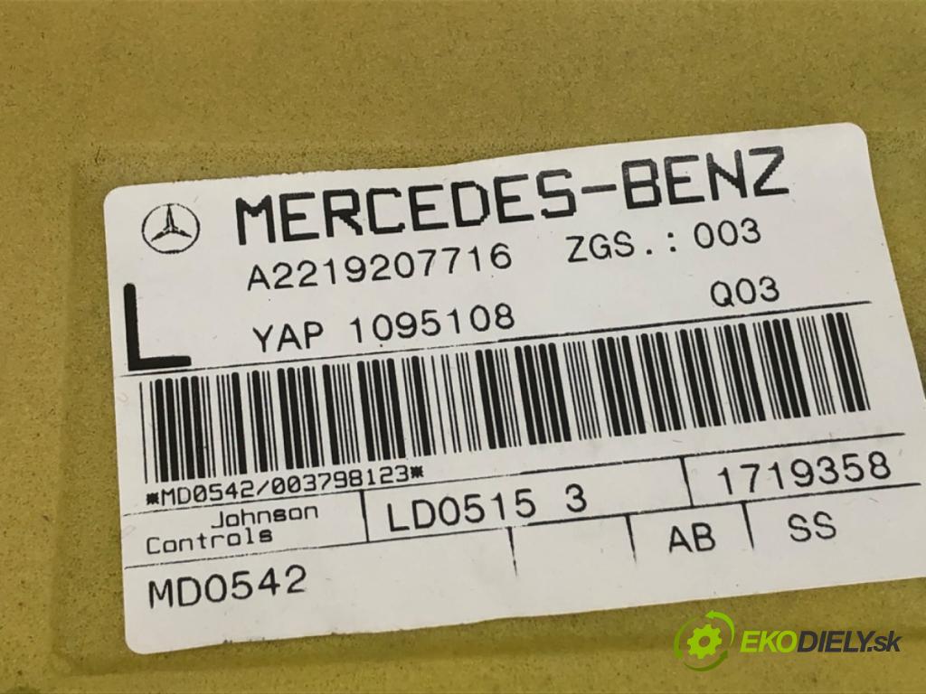 MERCEDES-BENZ W221 sedan 2010 205 kW S 400 Hybrid (221.095, 221.195) 3498 sedadlo druhý VLÁDA: