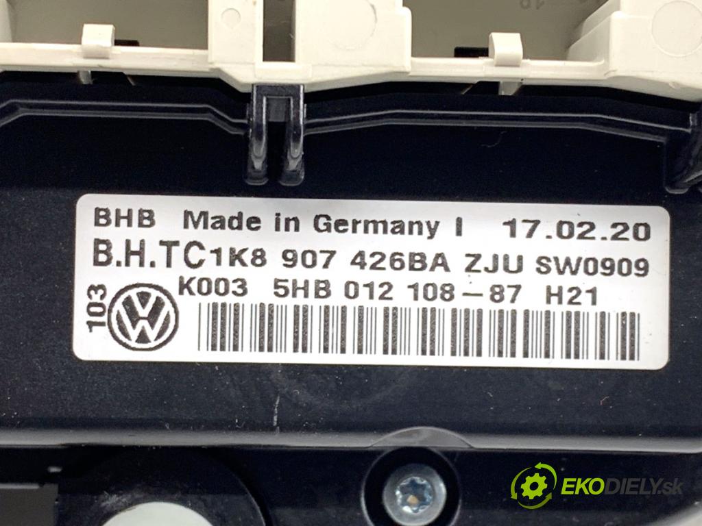 VW CADDY IV Nadwozie pełne/minivan 2020 75 kW 2.0 TDI 1968 Panel ovládania kúrenia 1K8907426BA (Prepínacie páčky pod volantom)