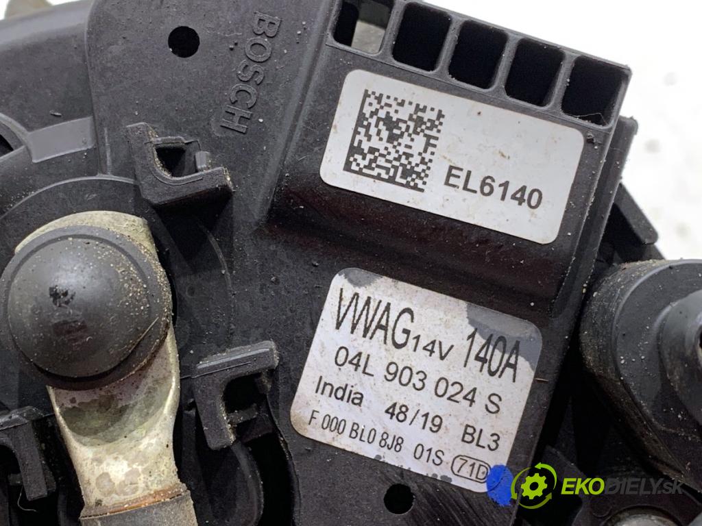 VW CADDY IV Nadwozie pełne/minivan 2020 75 kW 2.0 TDI 1968 Alternátor 04L903024S (Alternátor)