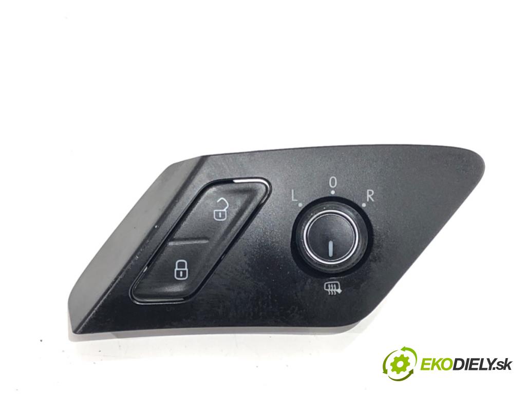 VW GOLF VII liftback 2012 77 kW 1.6 TDI 1598 Prepínač nastavenia spätných zrkadiel 5G0959565Q (Prepínacie páčky pod volantom)