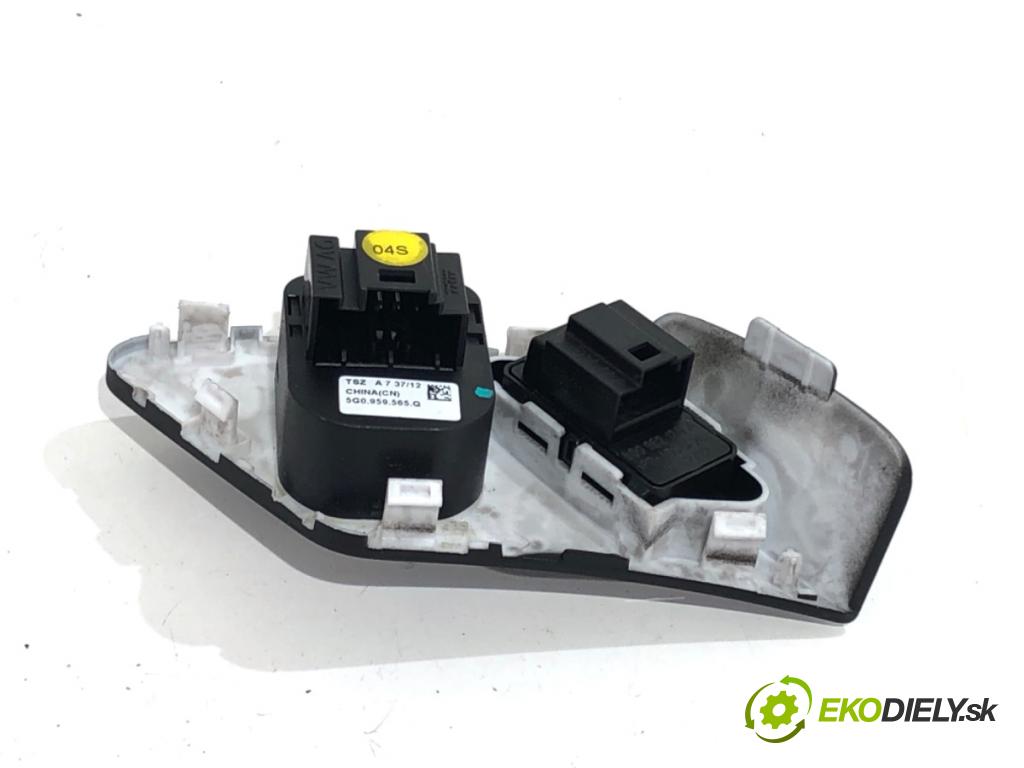 VW GOLF VII liftback 2012 77 kW 1.6 TDI 1598 Prepínač nastavenia spätných zrkadiel 5G0959565Q (Prepínacie páčky pod volantom)