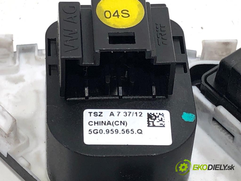 VW GOLF VII liftback 2012 77 kW 1.6 TDI 1598 Prepínač nastavenia spätných zrkadiel 5G0959565Q (Prepínacie páčky pod volantom)