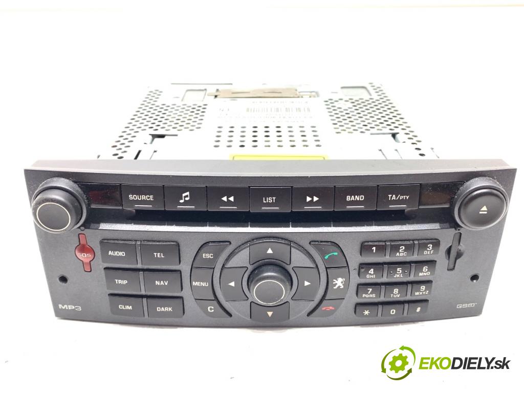 PEUGEOT 407 coupe 2008 155 kW 3.0 V6 2946 RADIO 96614505XA (Audio zariadenie)