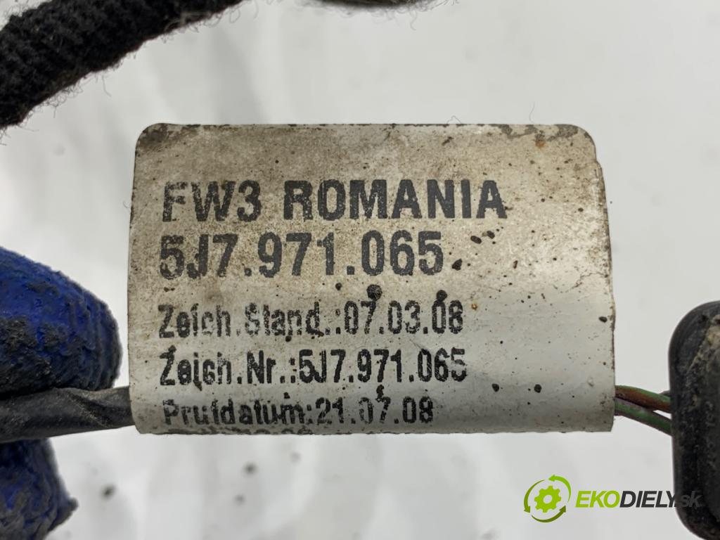 SKODA ROOMSTER nadwozie wielkoprzestrzenne (MPV) 2008 63 kW 1.4 1390 káblovačka PDC zadní část 5J7971065