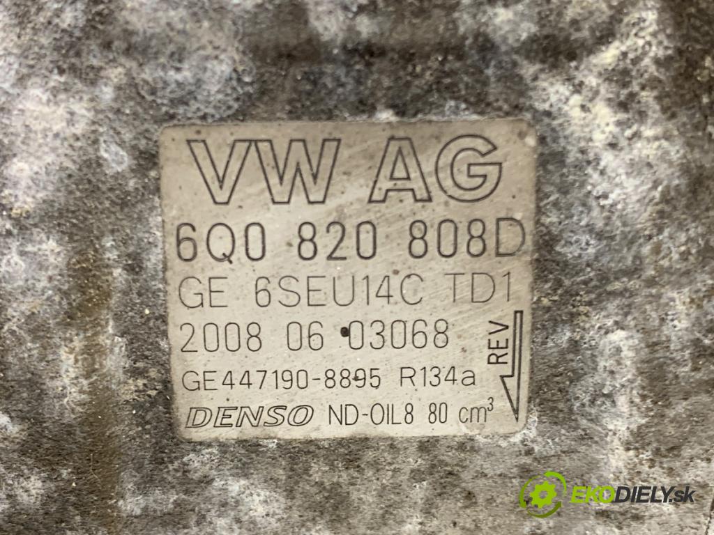 SKODA ROOMSTER nadwozie wielkoprzestrzenne (MPV) 2008 63 kW 1.4 1390 Kompresor klimatizácie 6Q0820808D (Kompresor klimatizácie)