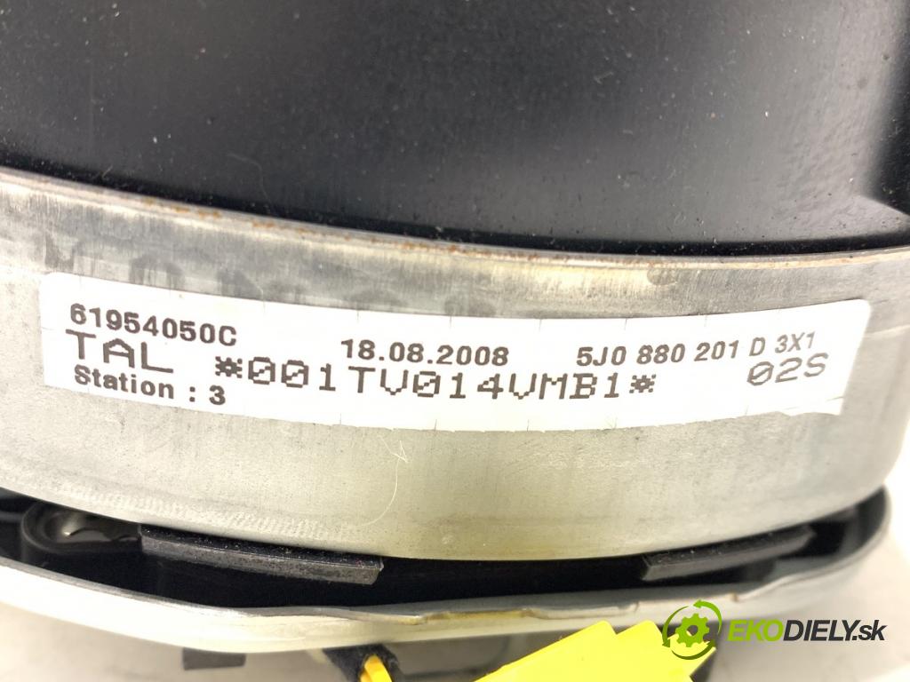SKODA ROOMSTER nadwozie wielkoprzestrzenne (MPV) 2008 63 kW 1.4 1390 AirBag volantu 5J0880201D (Airbag)