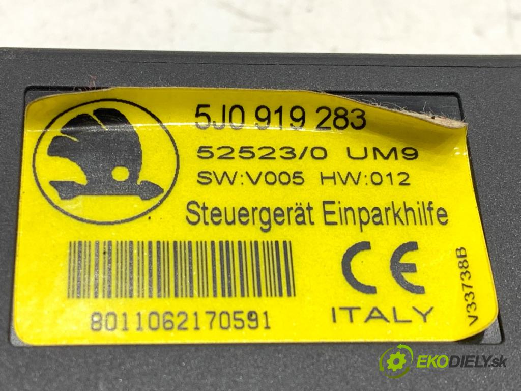 SKODA ROOMSTER nadwozie wielkoprzestrzenne (MPV) 2008 63 kW 1.4 1390 Modul PDC 5J0919283 (Riadiaca jednotka ostatné)