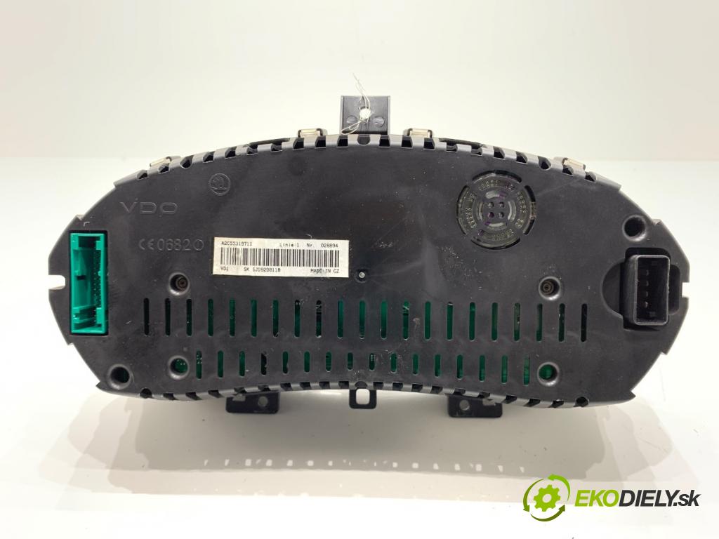 SKODA ROOMSTER nadwozie wielkoprzestrzenne (MPV) 2008 63 kW 1.4 1390 Prístrojovka 5J0920811B (Prístrojová doska)