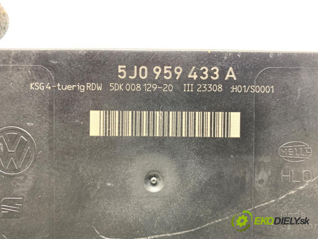 SKODA ROOMSTER nadwozie wielkoprzestrzenne (MPV) 2008 63 kW 1.4 1390 modul komfortu 5J0959433A (Komfortní modul)