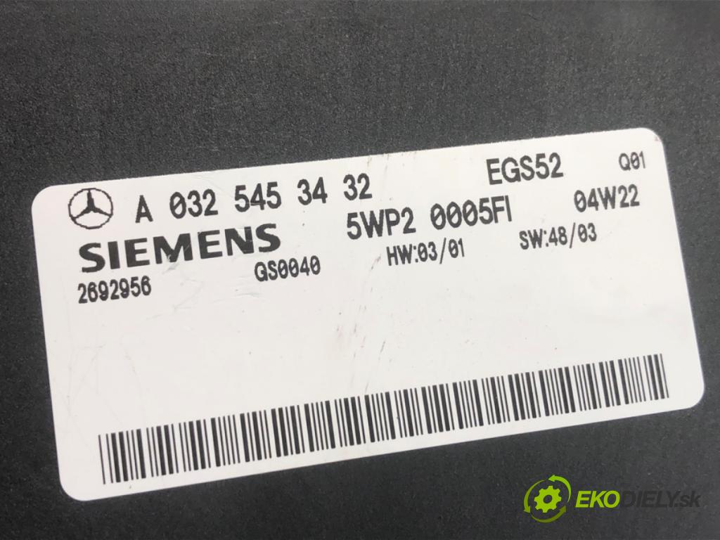 MERCEDES-BENZ S211 Kombi 2004 150 kW E 320 T CDI (211.226) 3222 Riadiaca jednotka prevodovky A0325453432 (Riadiaca jednotka prevodovky)