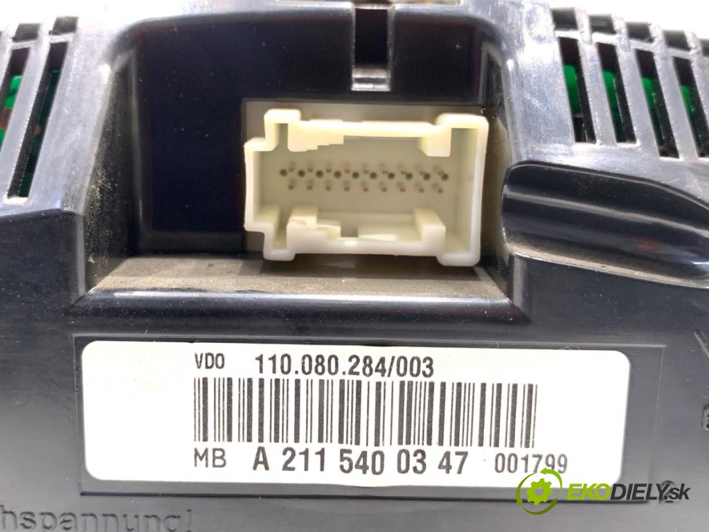 MERCEDES-BENZ S211 Kombi 2004 150 kW E 320 T CDI (211.226) 3222 Prístrojovka A2115400347 (Prístrojová doska)