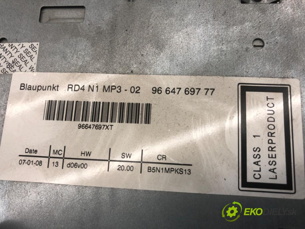 CITROEN C4 I liftback 2008 80 kW 1.6 16V 1587 RADIO 9664769777 (Audio zariadenie)