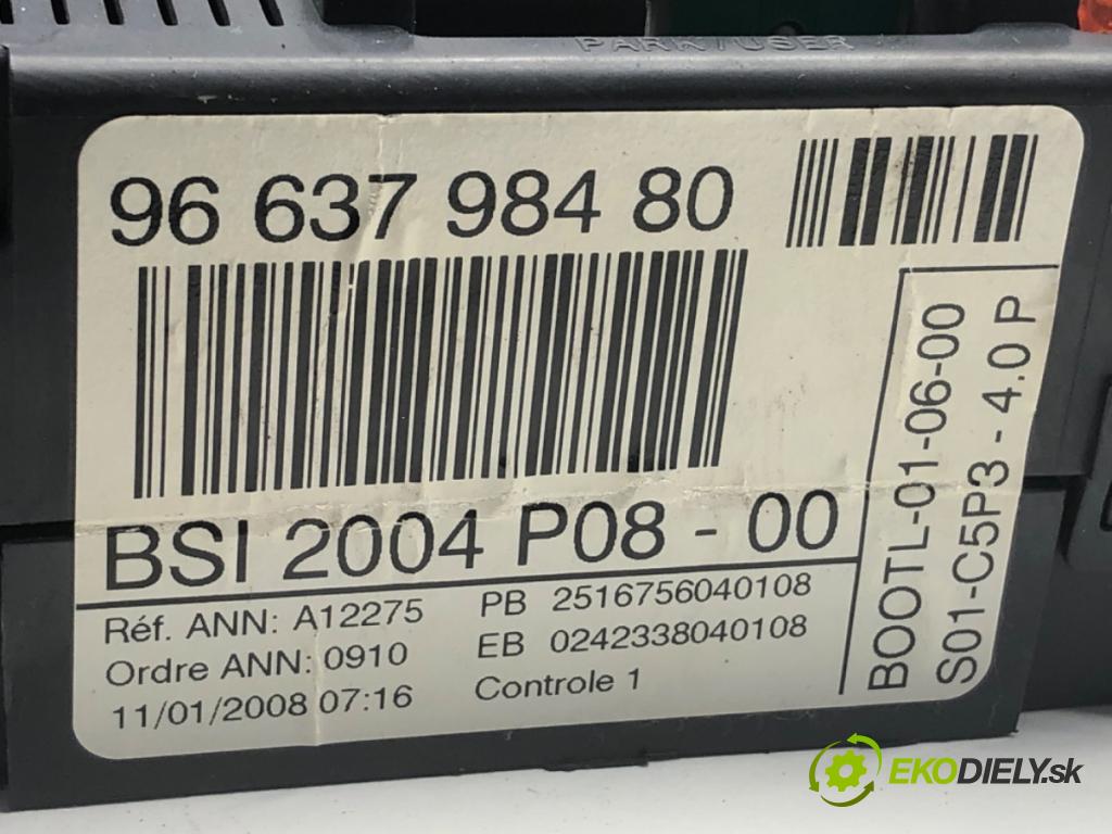 CITROEN C4 I liftback 2008 80 kW 1.6 16V 1587 modul BSI 9663798480 (Pojistková skříňka)