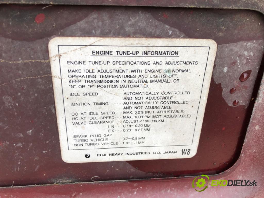 SUBARU FORESTER I SUV 1998 90 kW 2.0 AWD (SF5) 1994 kapota  (Kapota)