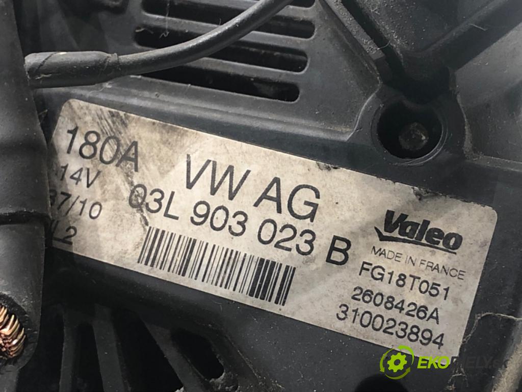 SEAT ALHAMBRA II nadwozie wielkoprzestrzenne (MPV) 2011 103 kW 2.0 TDI 1968 Alternátor 03L903023B (Alternátor)