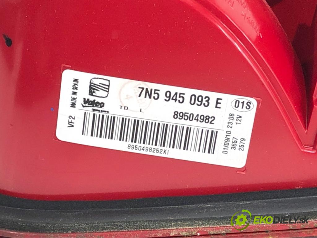 SEAT ALHAMBRA II nadwozie wielkoprzestrzenne (MPV) 2011 103 kW 2.0 TDI 1968 světlo levý zadní část vnitřní 7N5945093E