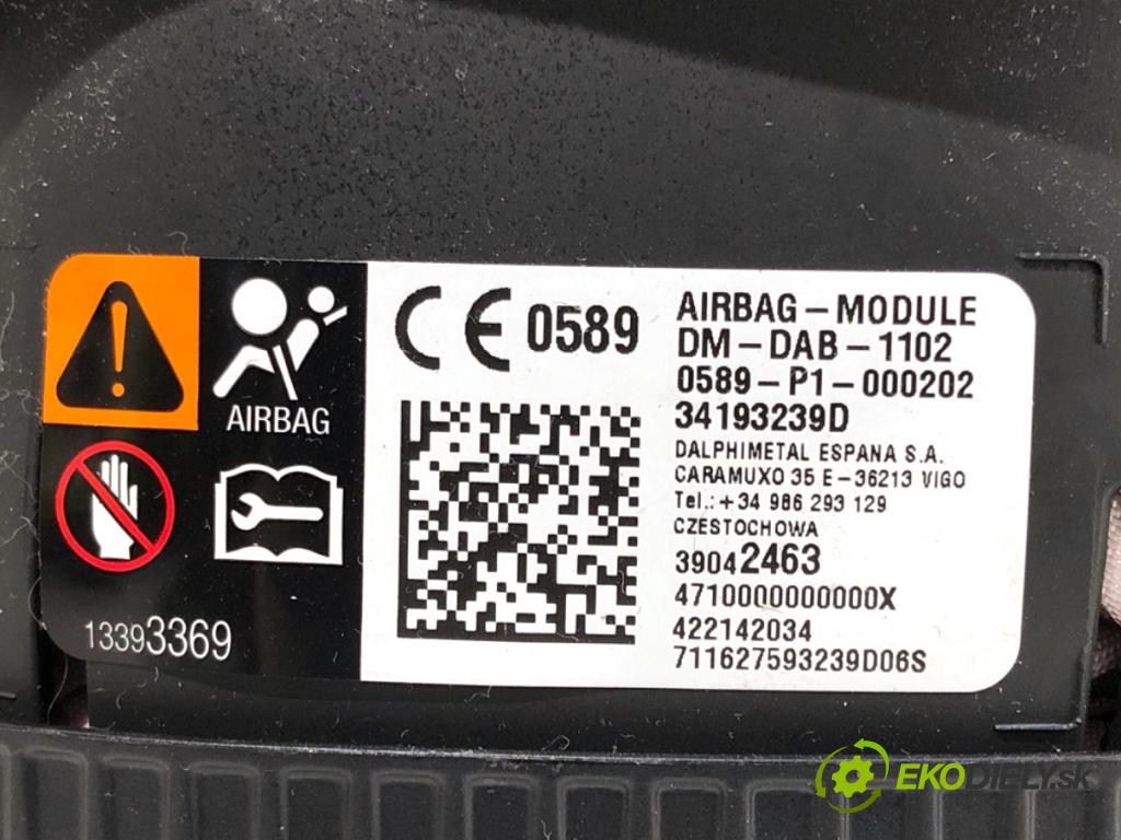 OPEL ASTRA K liftback 2016 92 kW 1.4 Turbo (68) 1399 AirBag volantu 39042463 (Airbag)