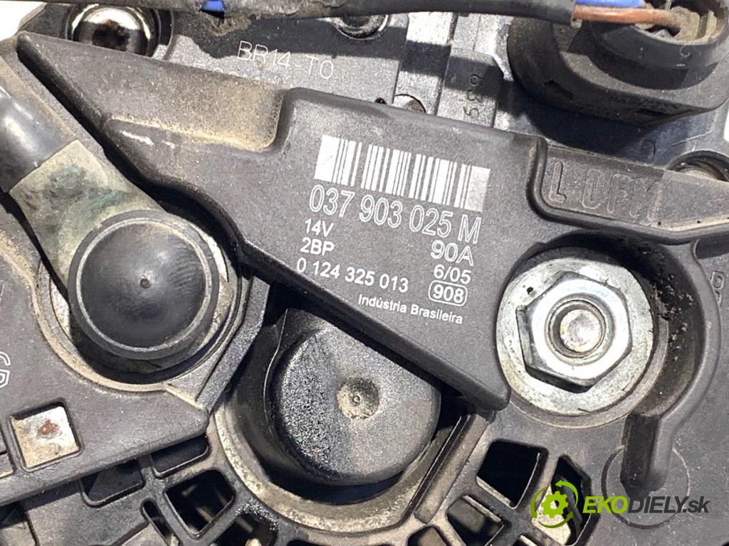 SKODA FABIA I liftback 2005 55 kW 1.4 16V 1390 Alternátor 037903025M (Alternátor)