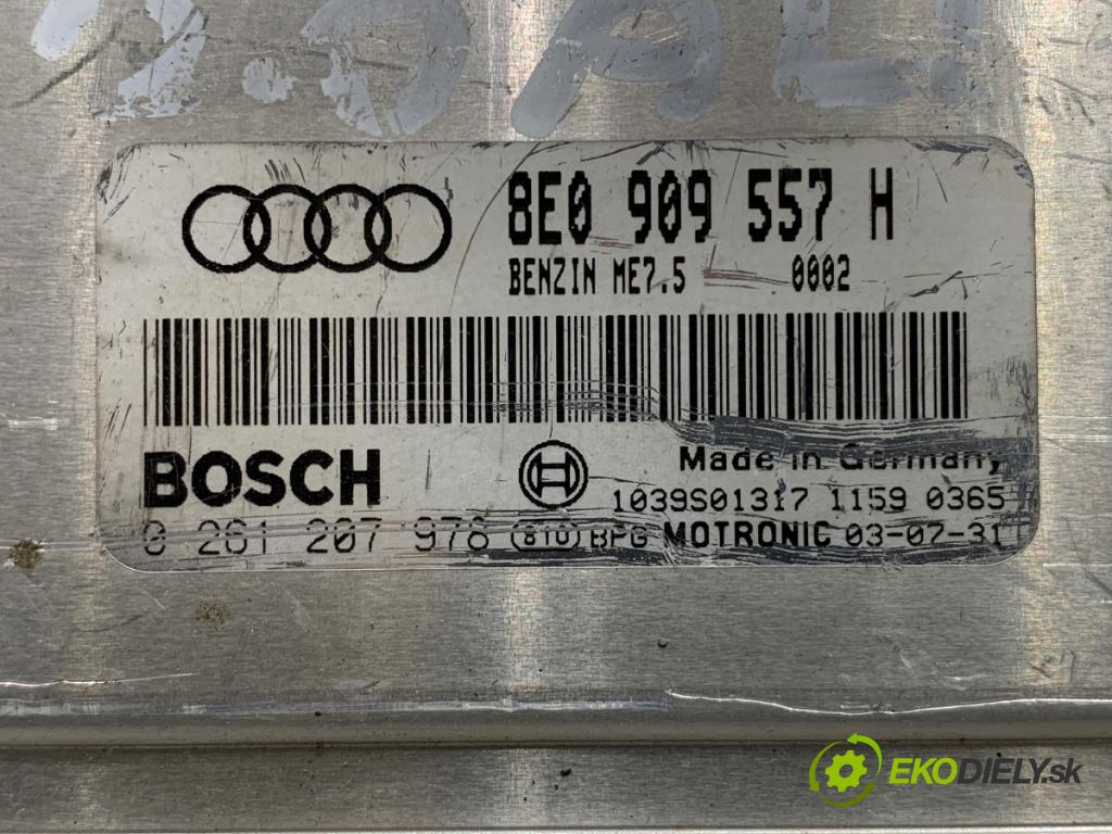 AUDI A4 B6 sedan 2003 96 kW 2.0 1984 řídící jednotka motora 8E0909557H (Řídicí jednotka)