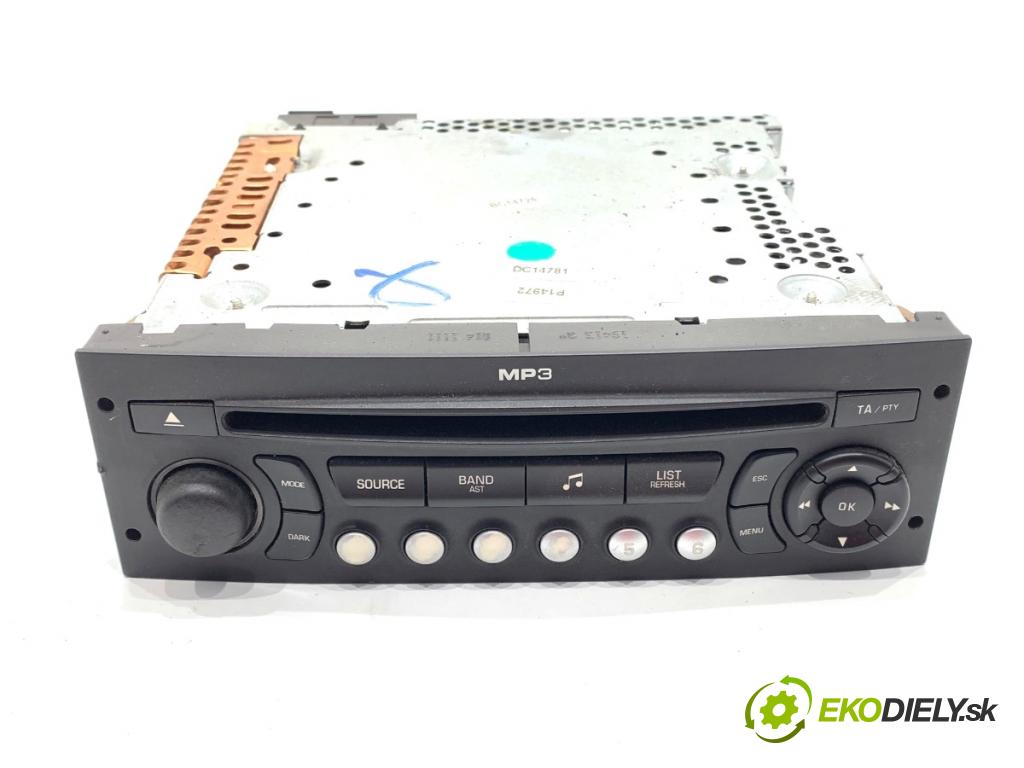 PEUGEOT 207 liftback 2008 66 kW 1.6 HDi 1560 RADIO 96643698XT (Audio zariadenie)