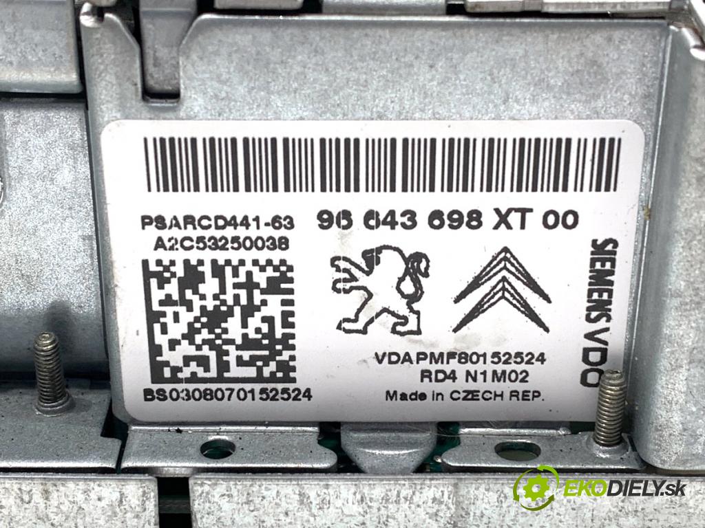 PEUGEOT 207 liftback 2008 66 kW 1.6 HDi 1560 RADIO 96643698XT (Audio zariadenie)