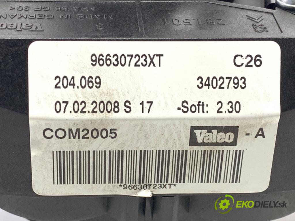 PEUGEOT 207 liftback 2008 66 kW 1.6 HDi 1560 Prepínač kombinovaný 96630723XT (Prepínacie páčky pod volantom)