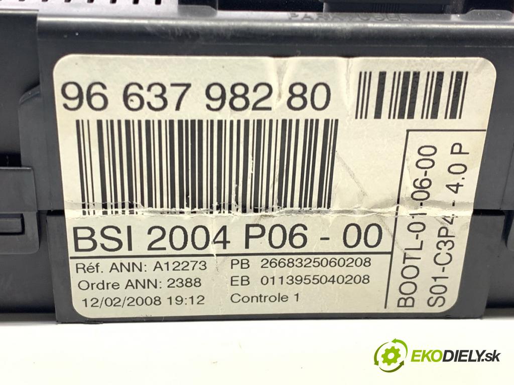 PEUGEOT 207 liftback 2008 66 kW 1.6 HDi 1560 Modul BSI 9663798280 (Poistková skrinka)