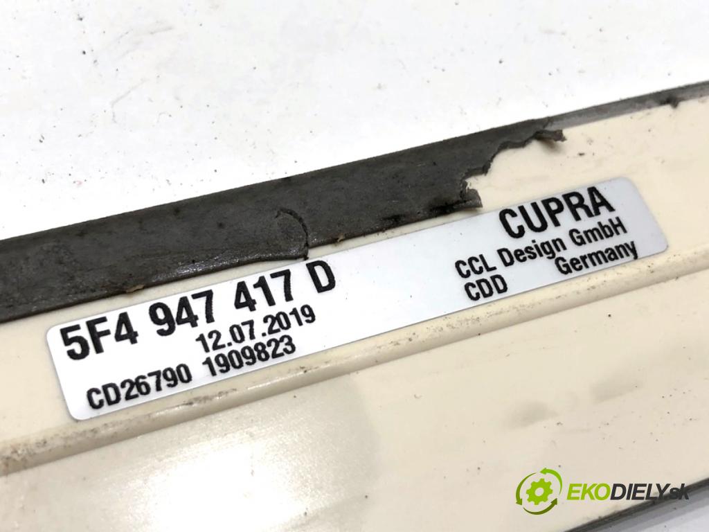 SEAT LEON III Kombi 2019 221 kW 2.0 Cupra 4Drive 1984 lišta násada prahu přední část pravá OSVĚTLENO: 5F4947417D