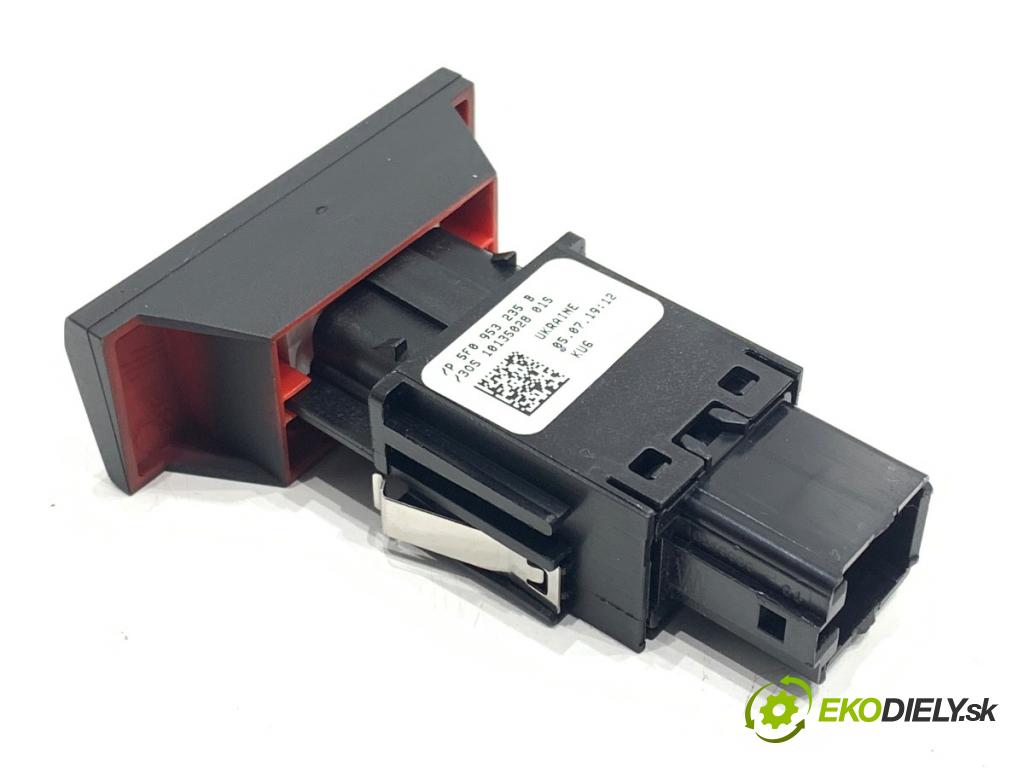 SEAT LEON III Kombi 2019 221 kW 2.0 Cupra 4Drive 1984 Spínač svetiel výstražných (núdzových) 5F0953235B (Prepínacie páčky pod volantom)