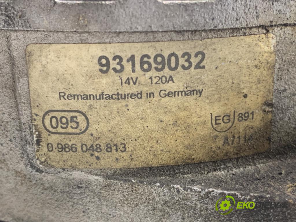 OPEL ASTRA H liftback 2004 88 kW 1.9 CDTI (L48) 1910 Alternátor 93169032 (Alternátor)