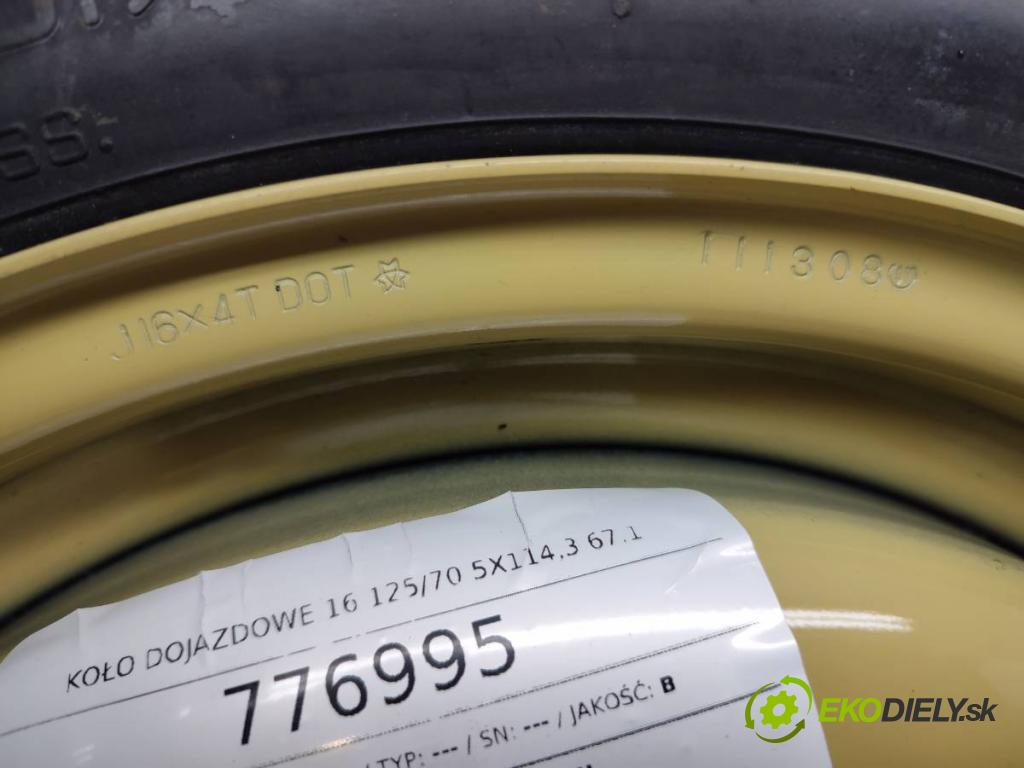 --- ---      kolo dojezdové 16 125/70 5X114,3 67,1