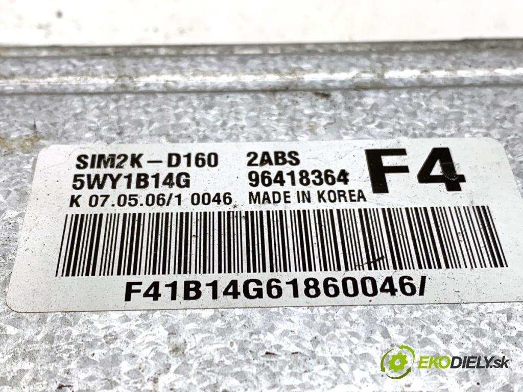 CHEVROLET EPICA sedan 2007 105 kW 2.0 1993 riadiaca jednotka Motor 96418364 (Riadiaca jednotka)