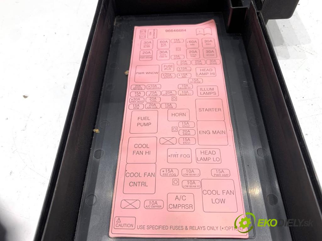 CHEVROLET EPICA sedan 2007 105 kW 2.0 1993 skříňka poistková 96647287 (Pojistková skříňka)