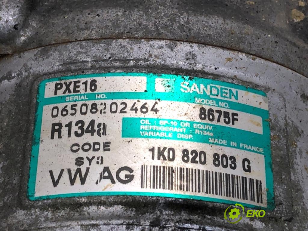VW TOURAN nadwozie wielkoprzestrzenne (MPV) 2004 74 kW 1.9 TDI 1896 Kompresor klimatizácie 1K0820803G (Kompresor klimatizácie)