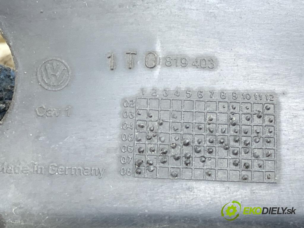 VW TOURAN nadwozie wielkoprzestrzenne (MPV) 2004 74 kW 1.9 TDI 1896 Torpédo, plast pod čelné okno 1T0819403 (Torpédo (plast pod čelným sklom))