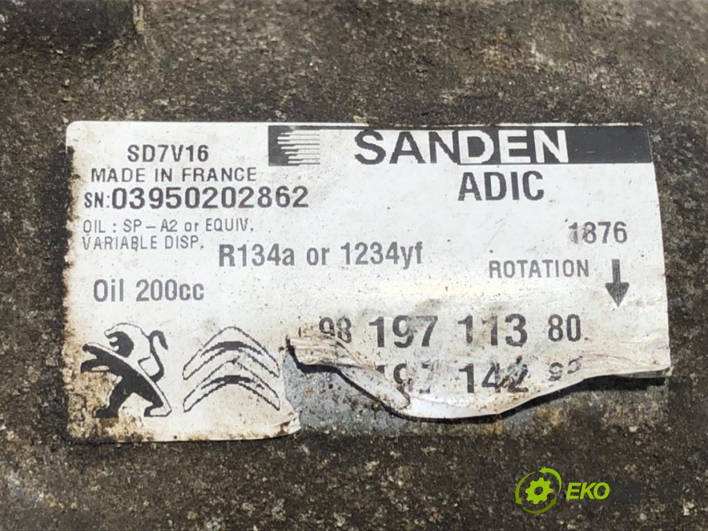 CITROEN JUMPER II Platforma / podwozie 2018 120 kW 2.0 BlueHDi 160 1997 Kompresor klimatizácie 9819711380 (Kompresor klimatizácie)