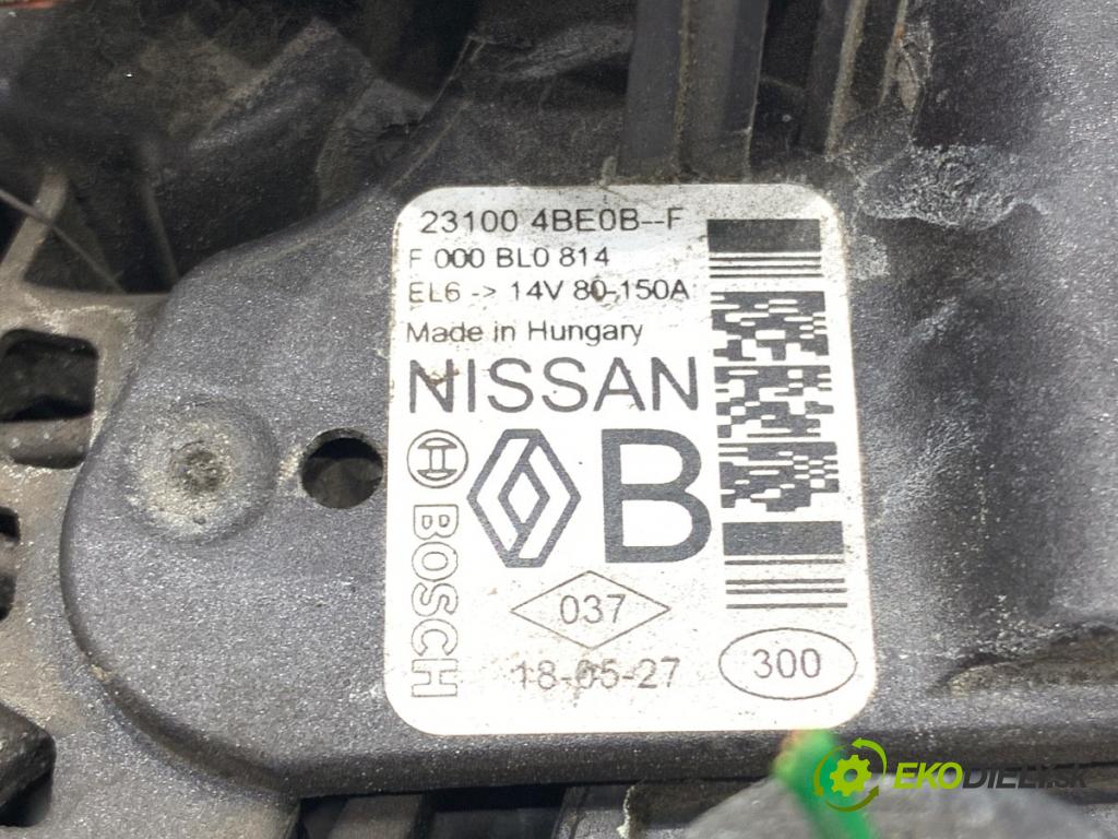 NISSAN QASHQAI J11 SUV 2018 85 kW 1.2 DIG-T 1197 Alternátor 231004BE0B (Alternátor)