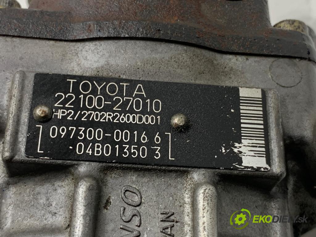 TOYOTA COROLLA E12 nadwozie wielkoprzestrzenne (MPV) 2002 66 kW 2.0 D-4D (CDE120_) 1995 Pumpa vstrekovacia 22100-27010 (Vstrekovacie čerpadlo)