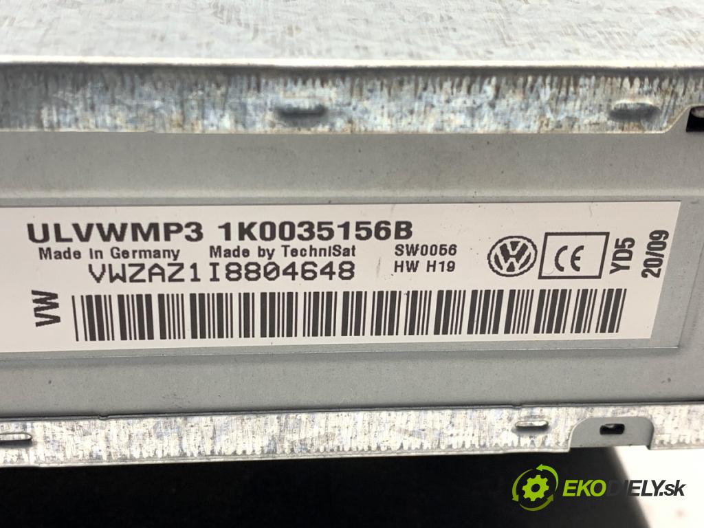 VW GOLF V Kombi 2009 90 kW 1.4 TSI 1390 RADIO 1K0035156B (Audio zařízení)