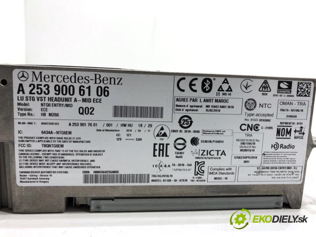 MERCEDES-BENZ GLC SUV 2020 143 kW 220 d 4-matic (253.915) 1950 RADIO A2539006106 (Audio zariadenie)