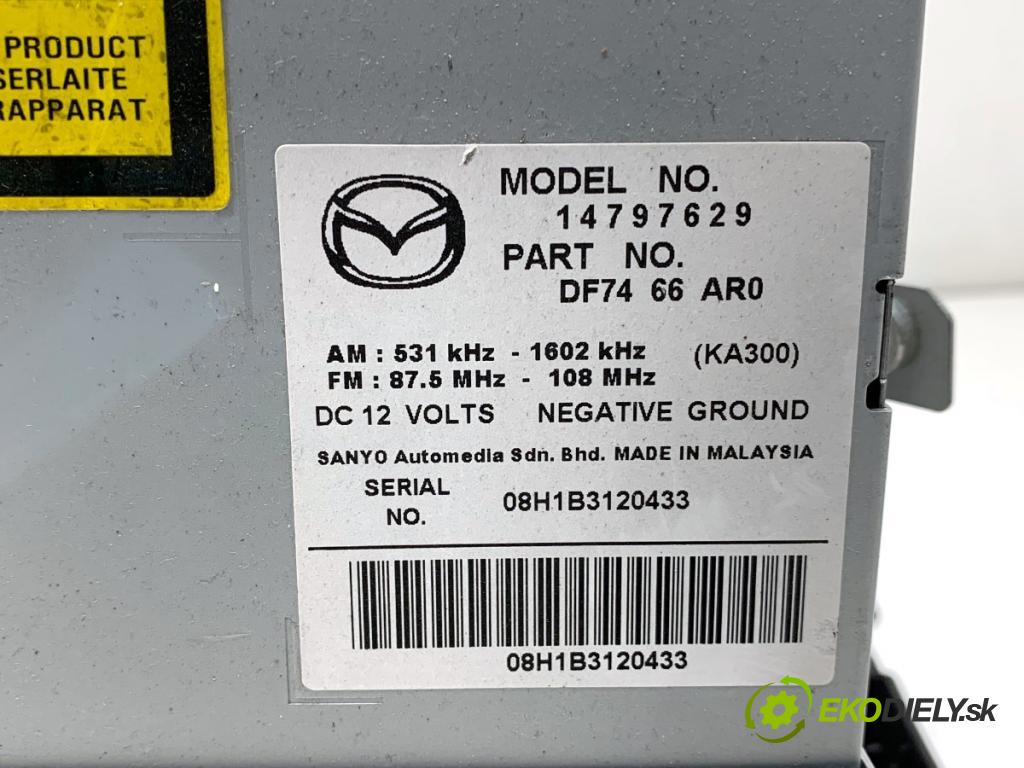 MAZDA 2 DE liftback 2008 63 kW 1.3 (DE3FS) 1349 RADIO 14797629 (Audio zařízení)