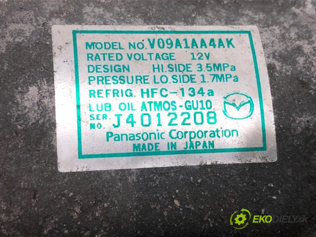 MAZDA 2 DE liftback 2008 63 kW 1.3 (DE3FS) 1349 kompresor klimatizace V09A1AA4AK (Kompresor klimatizace)