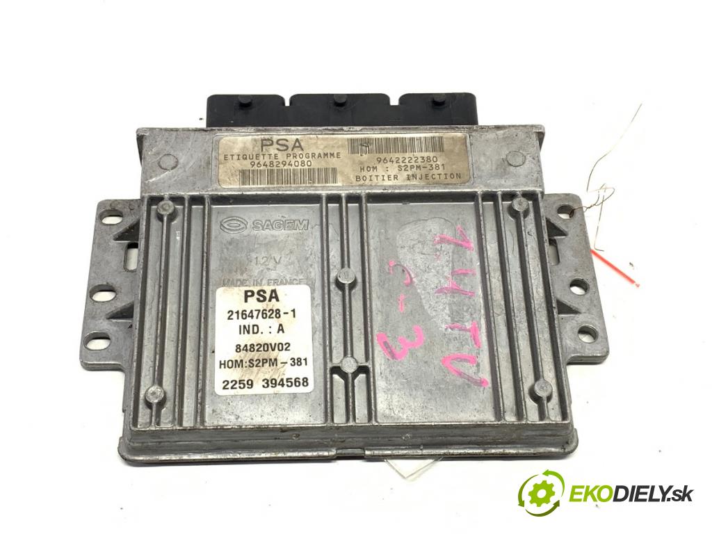 CITROEN C3 I liftback 2003 54 kW 1.4 i 1360 riadiaca jednotka Motor 9648294080 (Riadiaca jednotka)