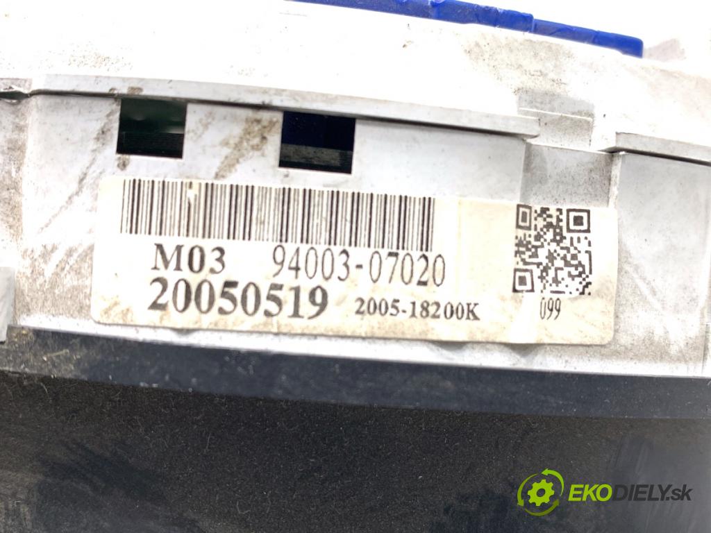 KIA PICANTO I liftback 2005 48 kW 1.1 1086 Prístrojovka 94003-07020 (Prístrojová doska)