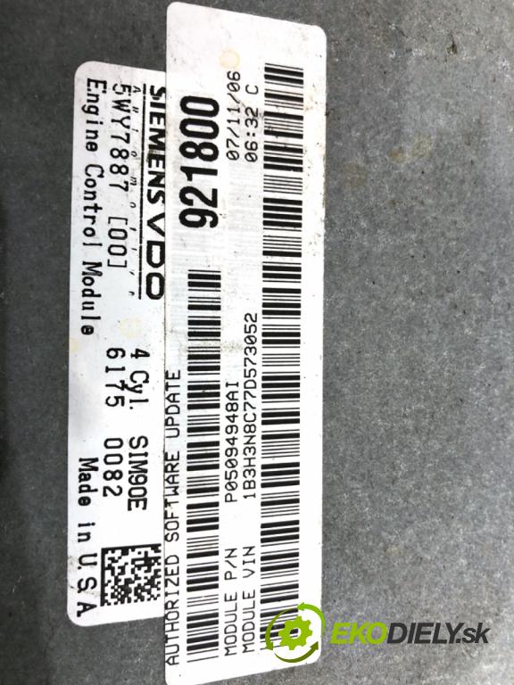 DODGE CALIBER liftback 2006 110 kW 1.8 1798 riadiaca jednotka Motor P05094948AI (Riadiaca jednotka)