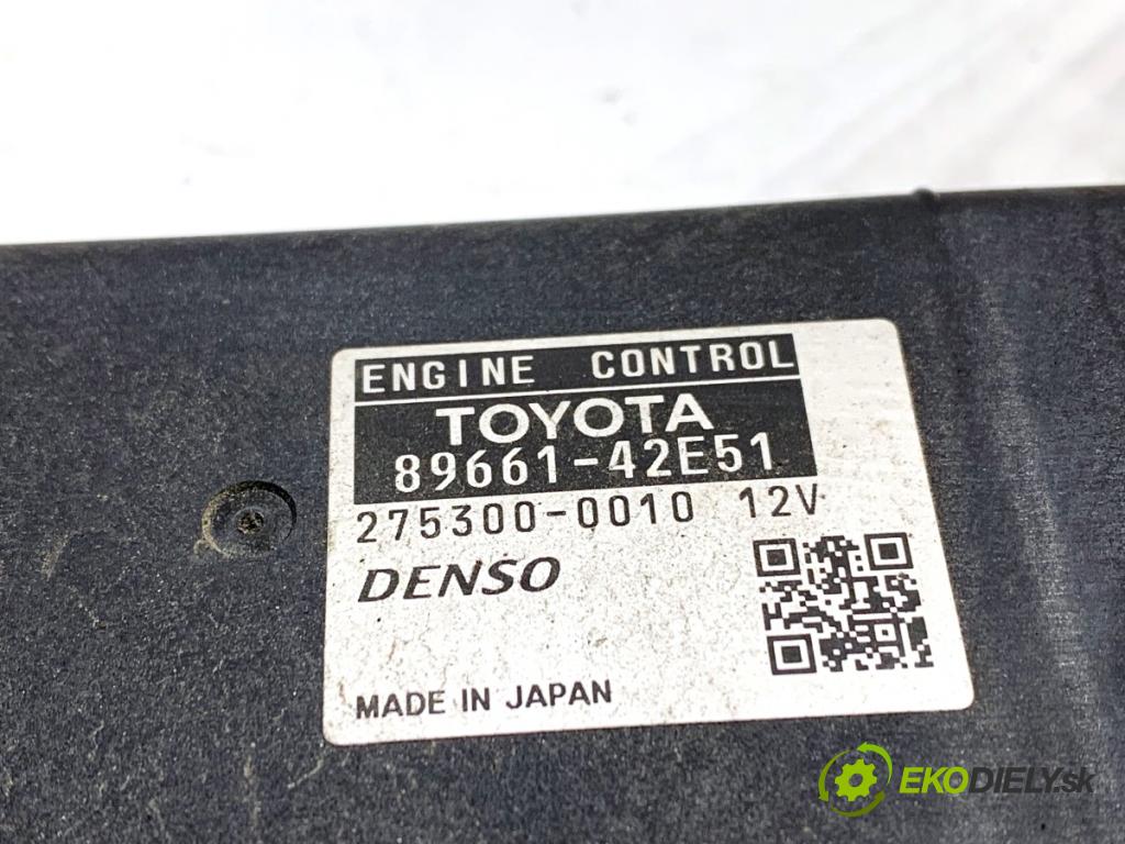 TOYOTA RAV 4 III SUV 2006 125 kW 2.4 4WD (ACA31, ACA33) 2362 riadiaca jednotka Motor 89661-42E51 (Riadiaca jednotka)