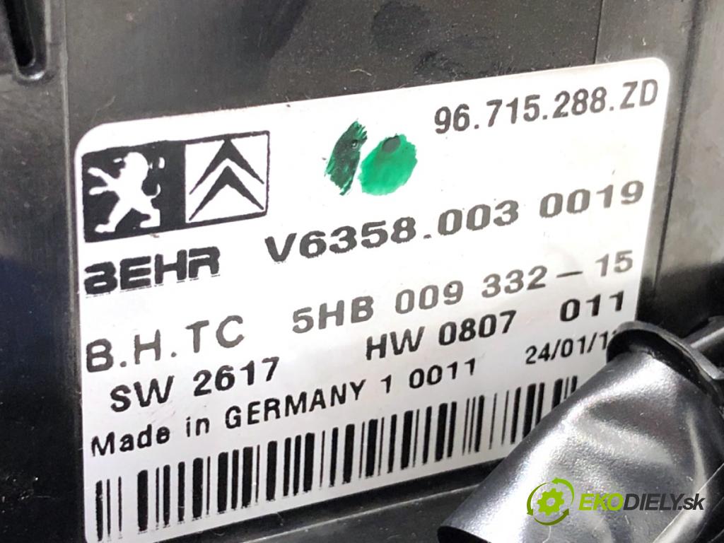 CITROEN C5 III Kombi 2013 120 kW 2.0 HDi 165 1997 Panel ovládania kúrenia 96715288ZD (Prepínacie páčky pod volantom)